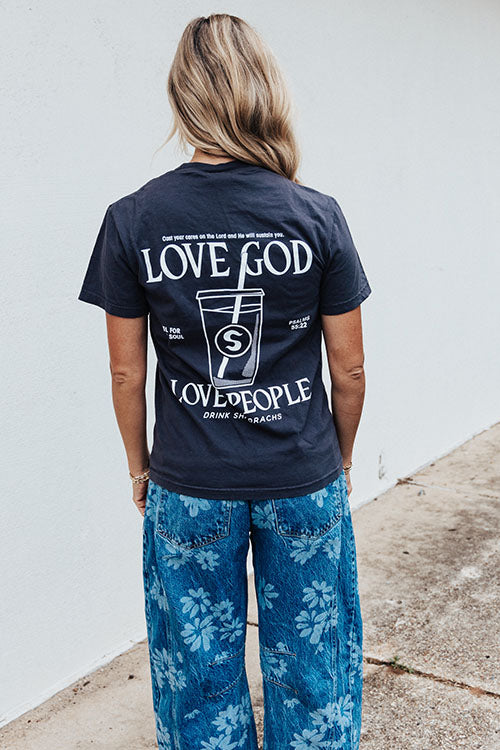 Slate Gray Love God Tee